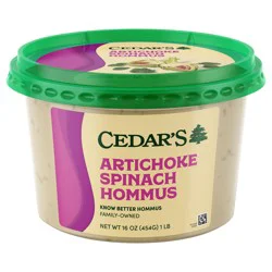 Cedar's Artichoke Spinach Hummus - 16 oz