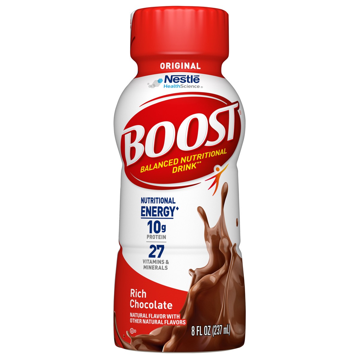 slide 1 of 3, Boost Original Rich Chocolate Balanced Nutritional Drink - 8 fl oz, 8 fl oz