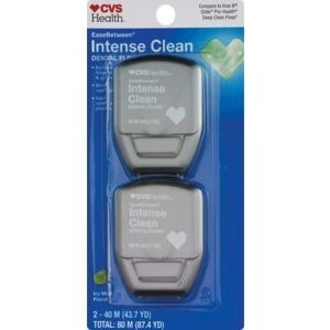 slide 1 of 1, CVS Health Easebetween Superslip Dental Floss, 2 ct