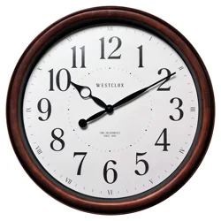 20" Woodgrain Finish Wall Clock