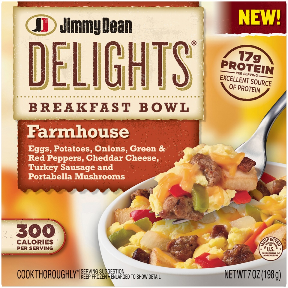 slide 2 of 6, Jimmy Dean Delights Farmhouse Breakfast Bowl, Frozen, 7 oz Bowl, 198.45 g