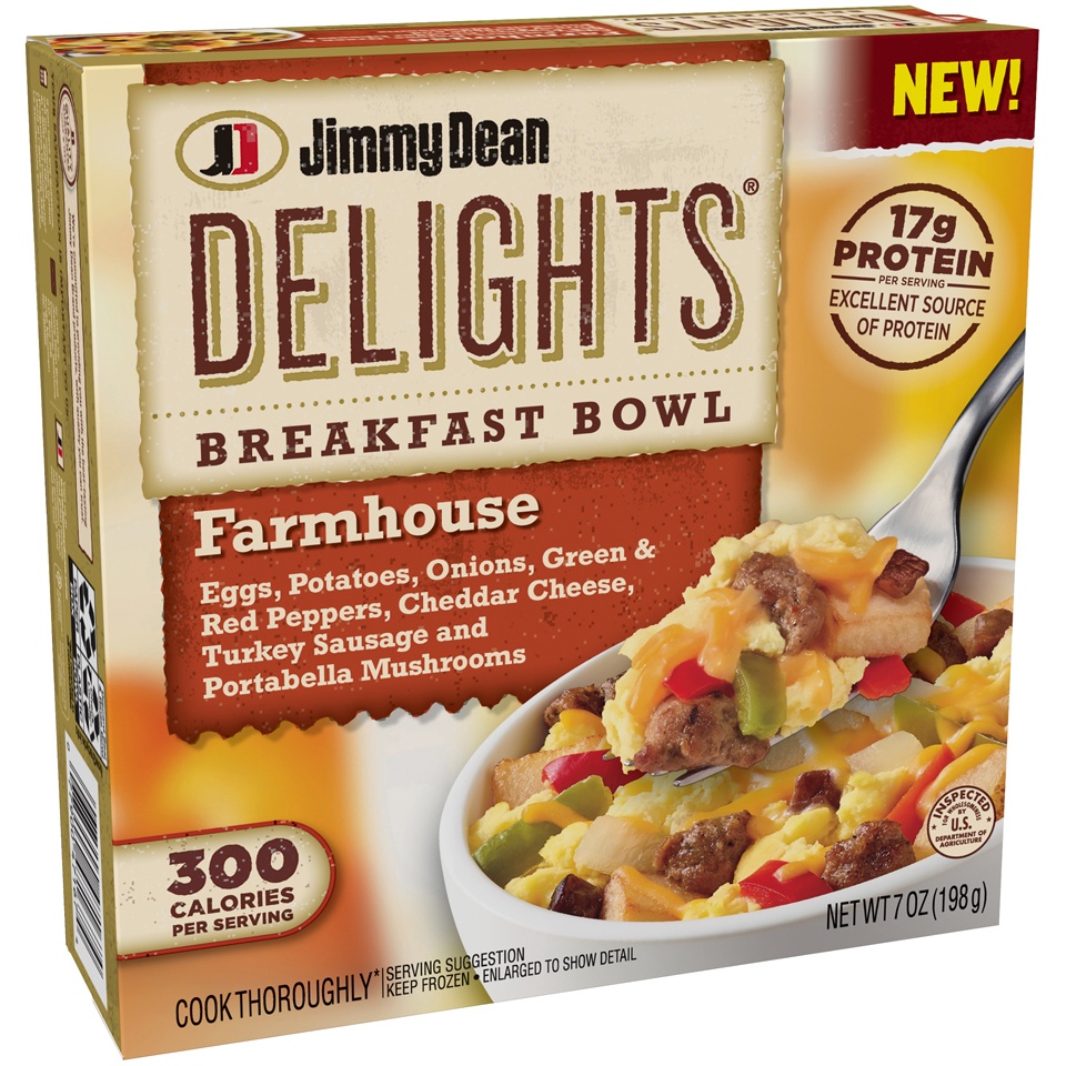 slide 3 of 6, Jimmy Dean Delights Farmhouse Breakfast Bowl, Frozen, 7 oz Bowl, 198.45 g