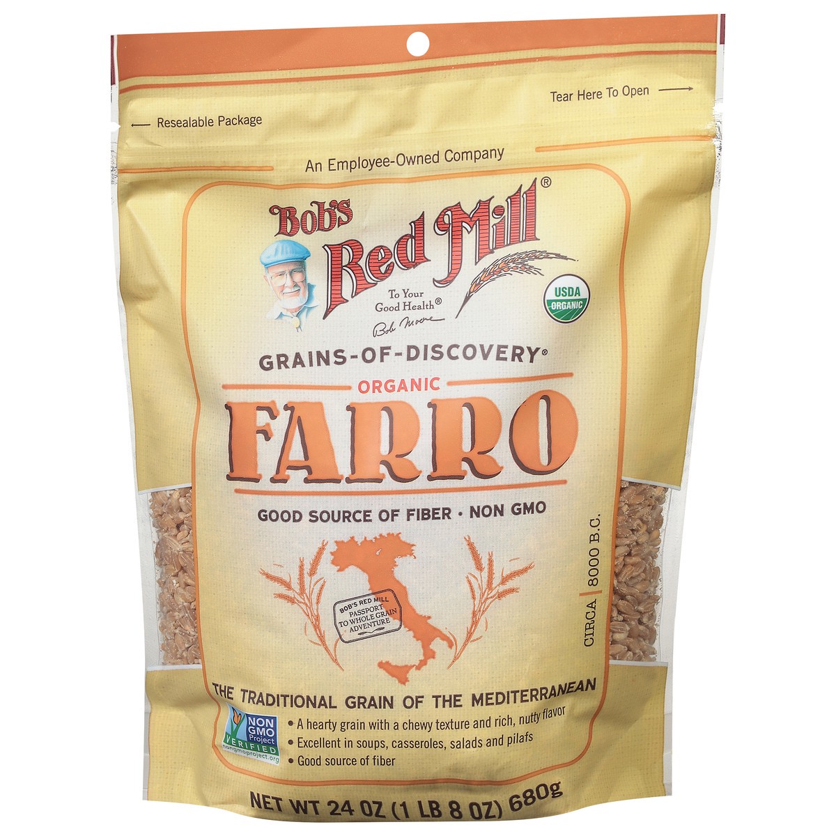 slide 2 of 9, Bob's Red Mill Grains-of-Discovery Organic Farro 24 oz, 24 oz