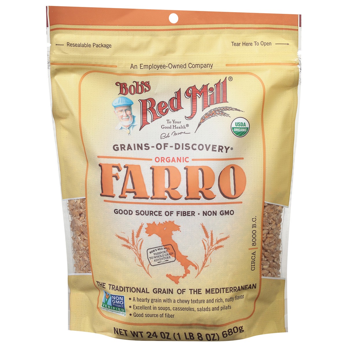 slide 3 of 9, Bob's Red Mill Grains-of-Discovery Organic Farro 24 oz, 24 oz