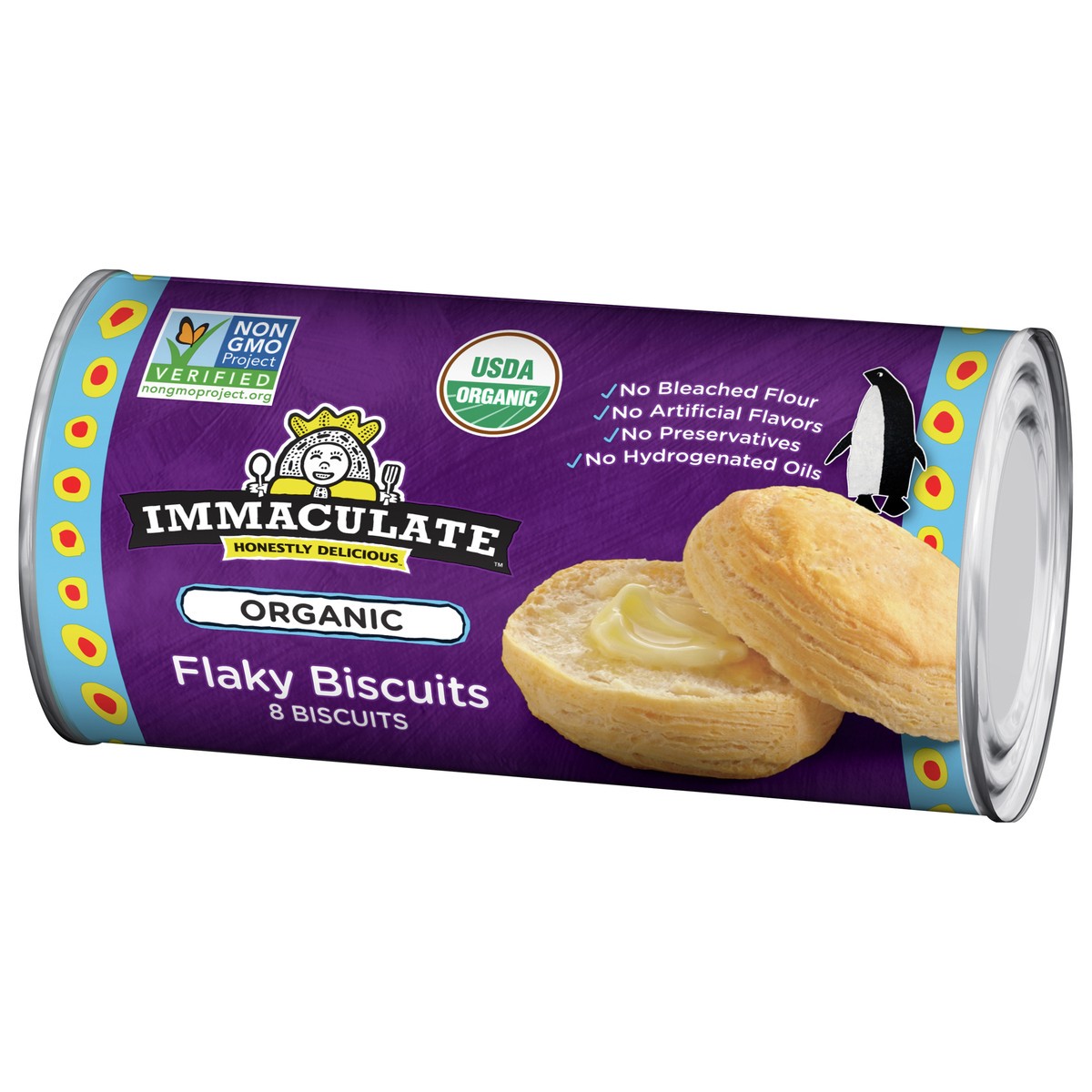 slide 2 of 13, Immaculate Baking Organic Flaky Biscuits, Refrigerated Dough, 8 Biscuits, 16 oz., 8 ct
