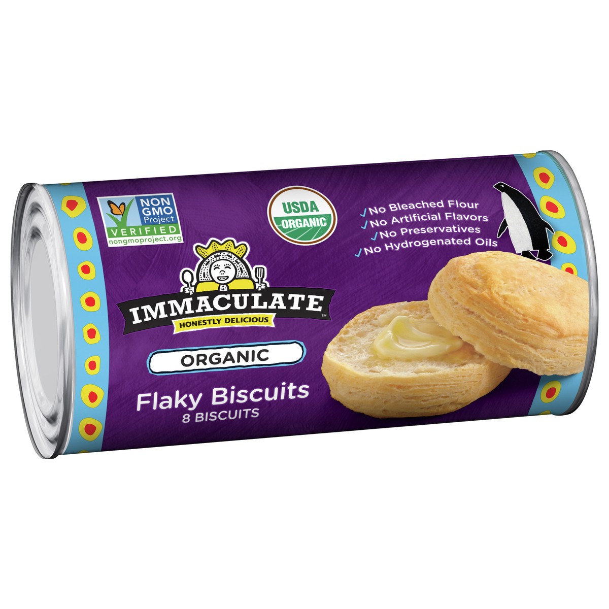 slide 4 of 13, Immaculate Baking Organic Flaky Biscuits, Refrigerated Dough, 8 Biscuits, 16 oz., 8 ct