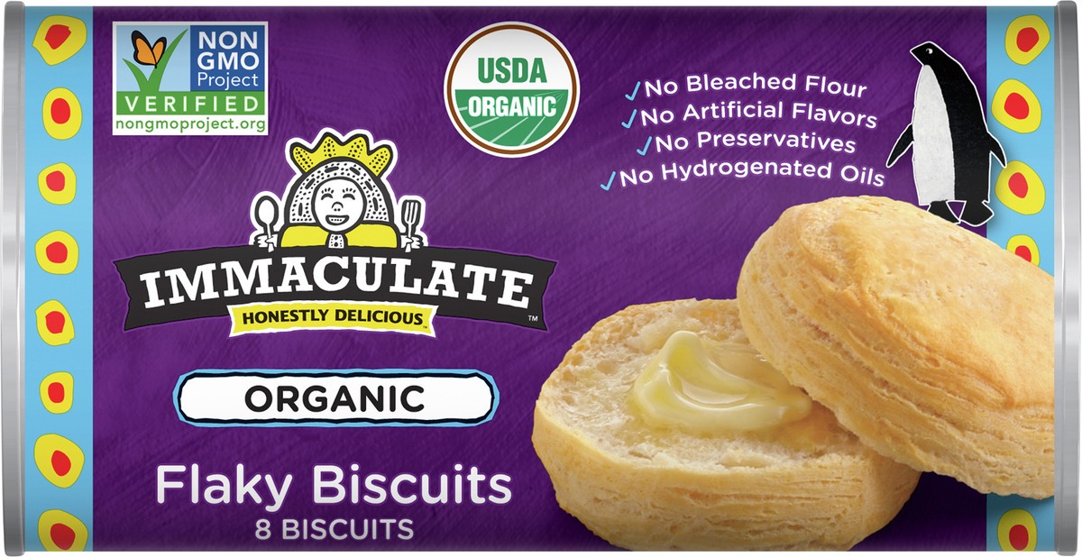 slide 11 of 13, Immaculate Baking Organic Flaky Biscuits, Refrigerated Dough, 8 Biscuits, 16 oz., 8 ct