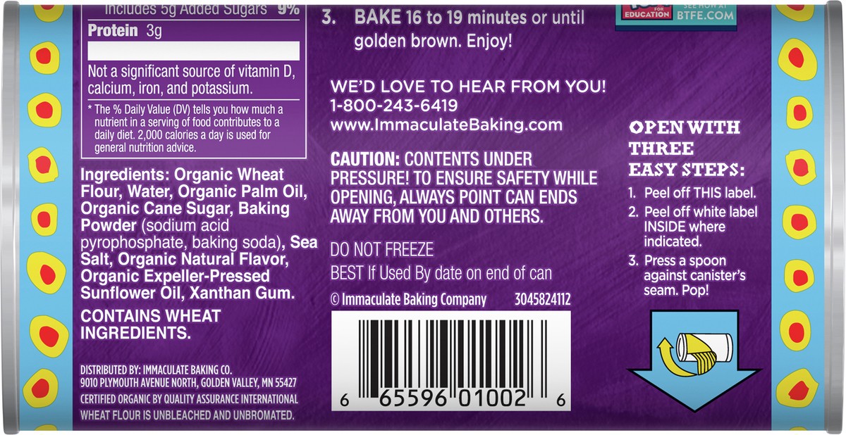 slide 10 of 13, Immaculate Baking Organic Flaky Biscuits, Refrigerated Dough, 8 Biscuits, 16 oz., 8 ct