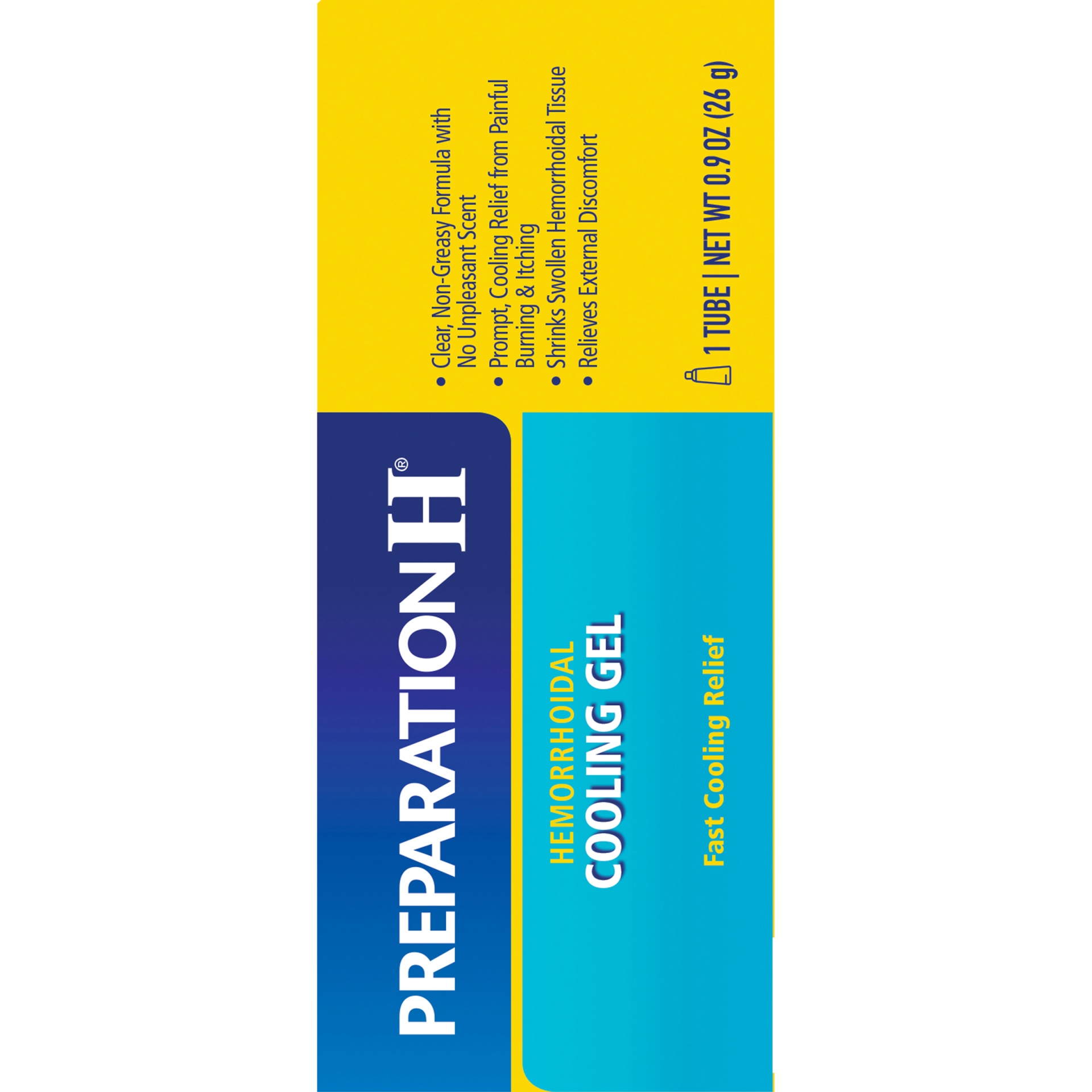 slide 5 of 6, PREPARATION H Hemorrhoid Symptom Treatment Cooling Gel, Fast Discomfort Relief with Vitamin E and Aloe, Tube (0.9 Ounce), 1 ct
