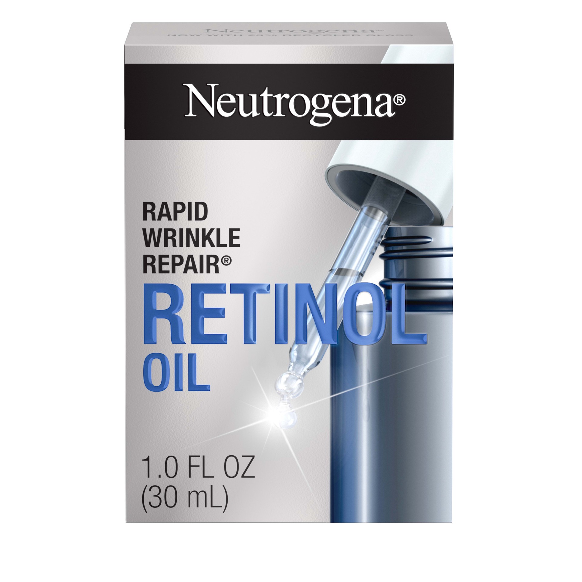 slide 1 of 9, Neutrogena Rapid Wrinkle Repair 0.3% Concentrated Retinol Face Oil, Daily Anti-Aging Face Serum to Fight Fine Lines, Deep Wrinkles, & Dark Spots, 1.0 fl. oz, 1 fl oz