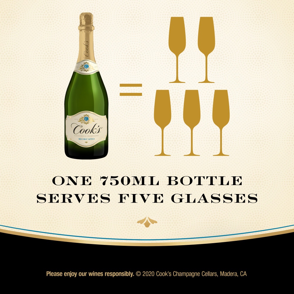 slide 2 of 7, Cook's California Champagne Moscato White Sparkling Wine, 750 ml