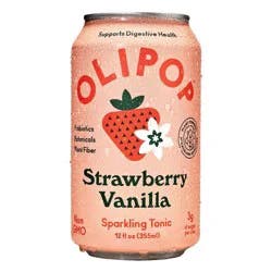 OLIPOP Strawberry Vanilla Sparkling Tonic- 12 fl oz