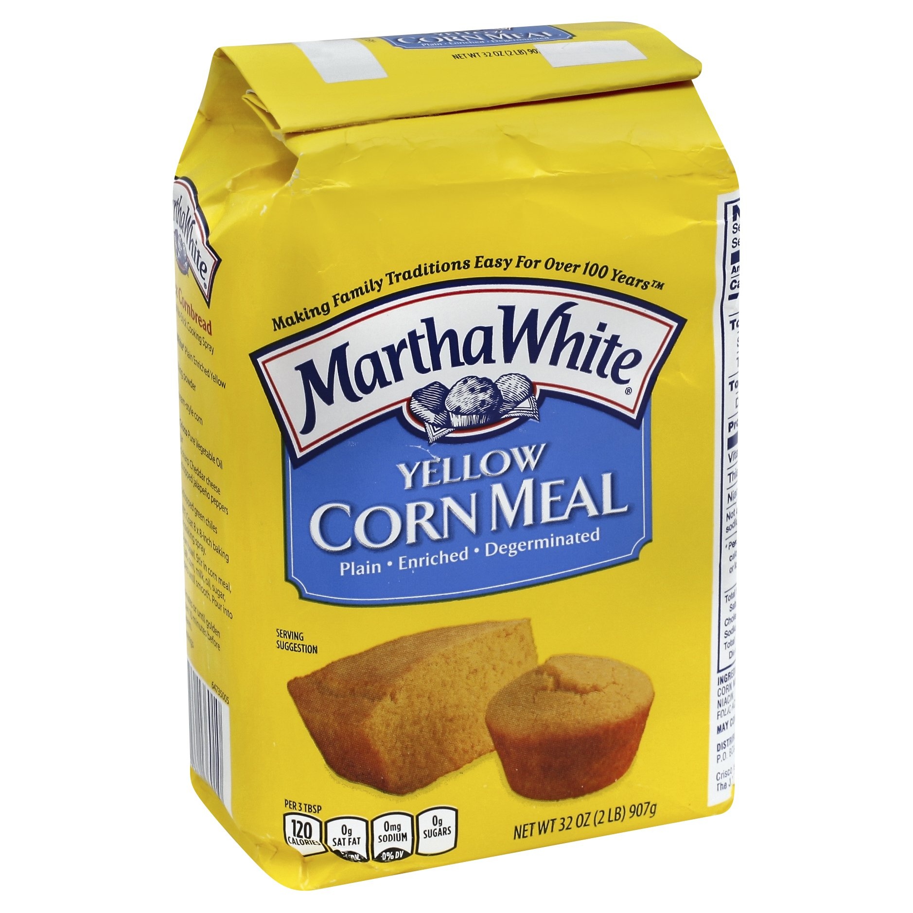 slide 1 of 6, Martha White Yellow Cornmeal 32 oz, 2 lb