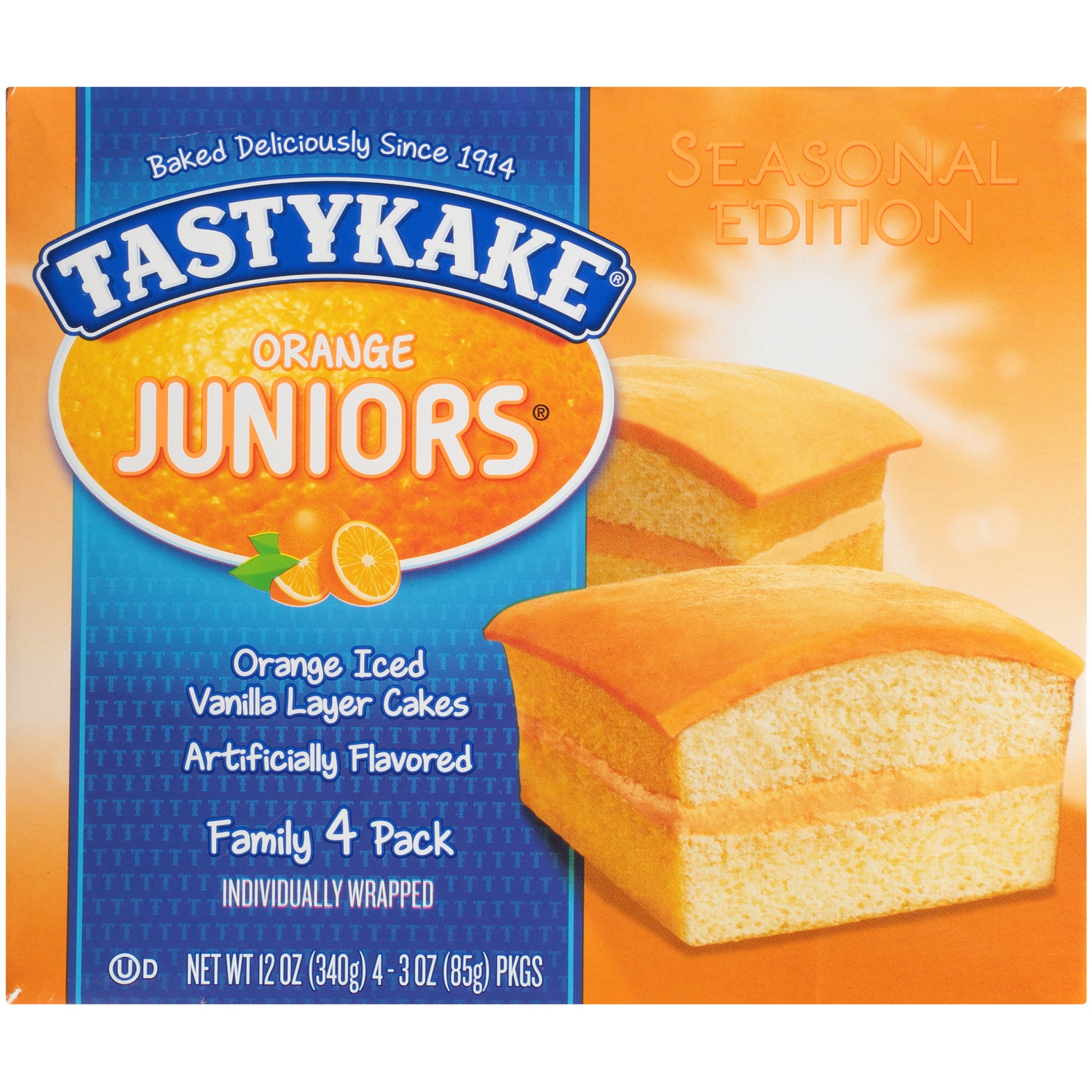slide 6 of 8, Tastykake Cakes, Orange, Juniors, 12 oz