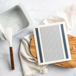 Hy-Vee Seasons Swedish Dishcloth In White And Echo Blue