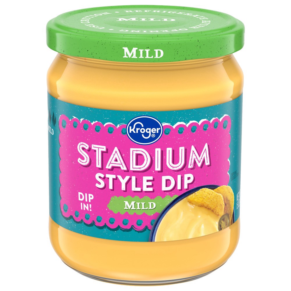 slide 5 of 5, Kroger Stadium Style Mild Dip, 15 oz