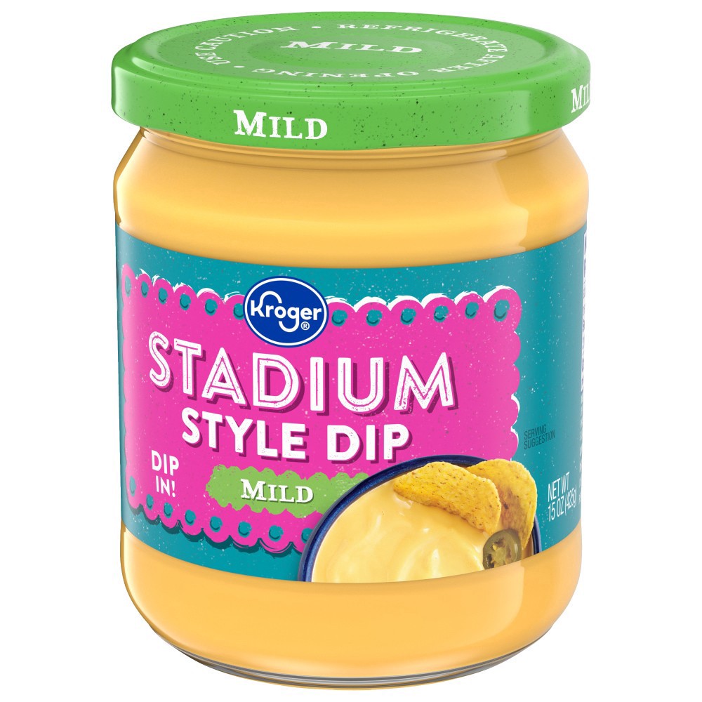slide 4 of 5, Kroger Stadium Style Mild Dip, 15 oz