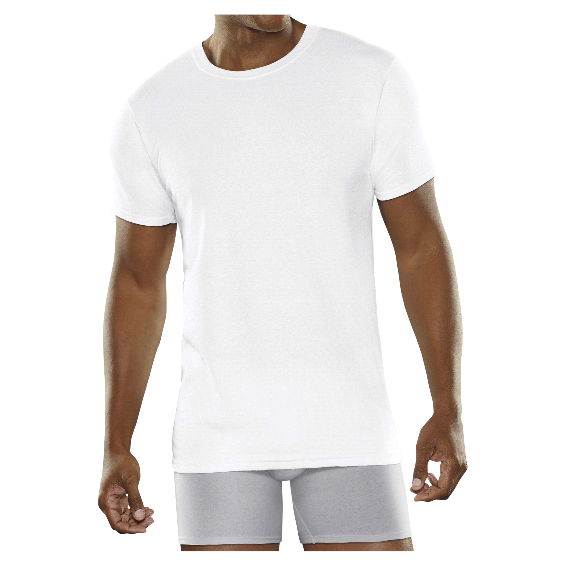 slide 5 of 9, Fruit of the Loom Men's Breathable Cooling Cotton Mesh White Crew T-Shirts, Large, 3 ct
