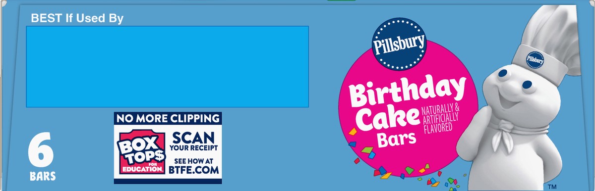 slide 12 of 13, Pillsbury Soft-Baked Birthday Cake Bars 6 ea, 6 ct