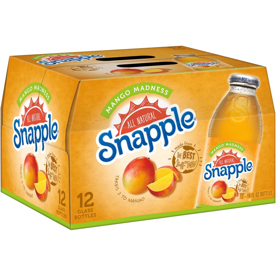 slide 3 of 3, Snapple Mango Madness Glass Bottles - 12 ct; 16 fl oz, 12 ct; 16 fl oz