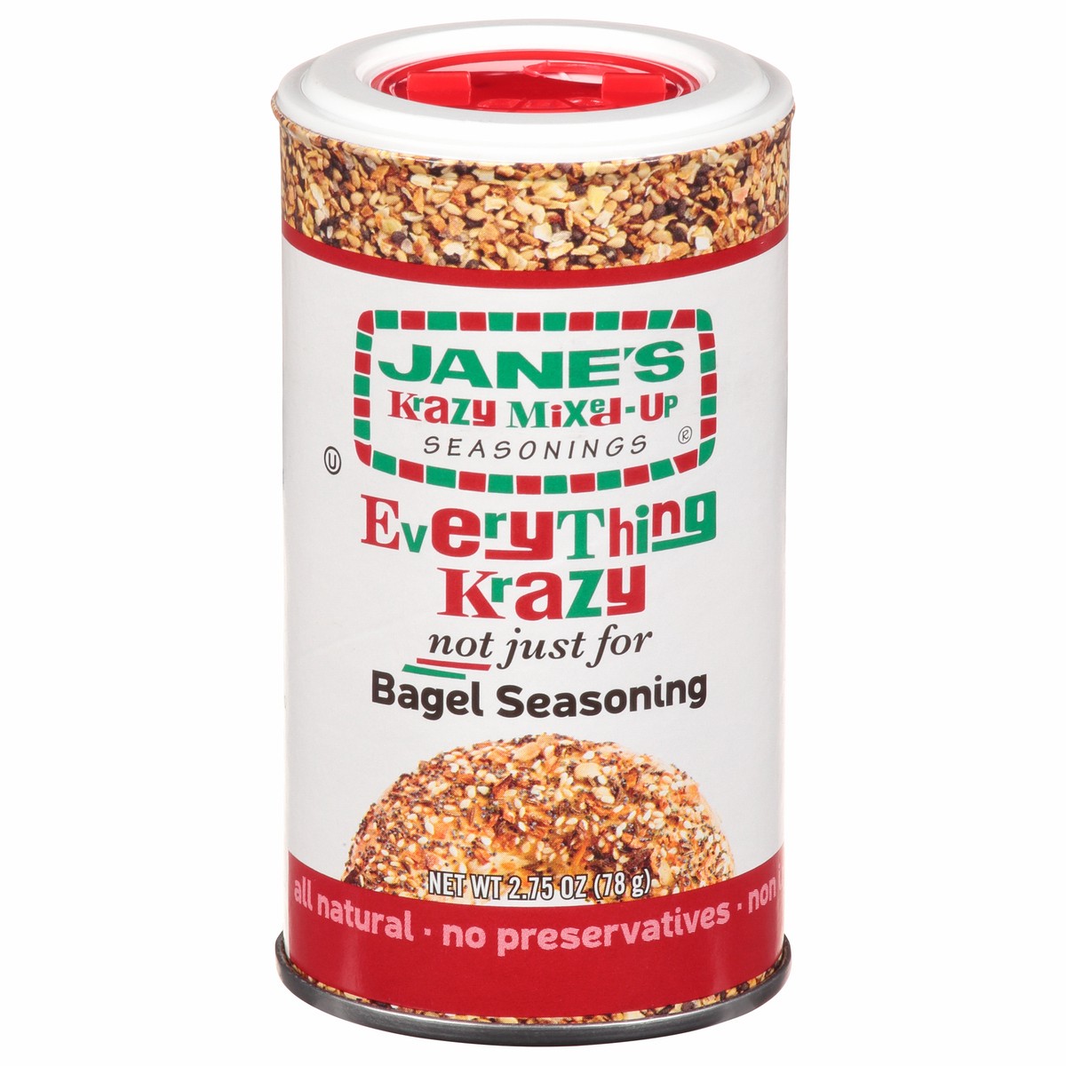 slide 1 of 12, Jane's Krazy Mixed-Up Seasonings Bagel Seasoning 2.75 oz, 2.75 oz