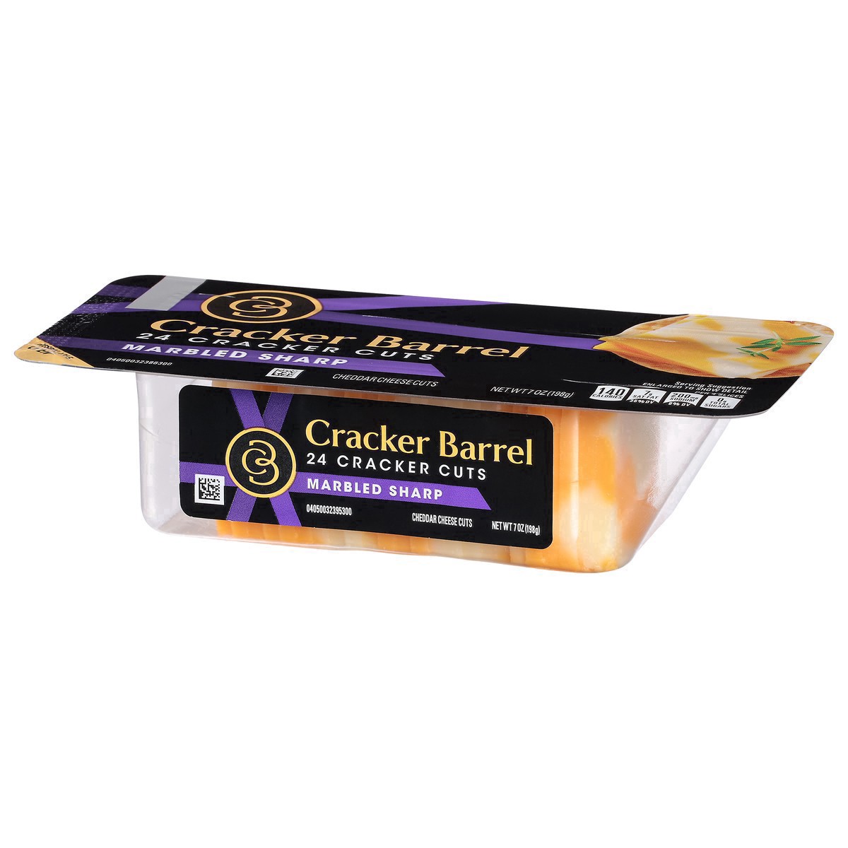 slide 15 of 41, Cracker Barrel Cracker Cuts Marbled Sharp Cheddar, 24 ct