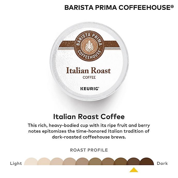 slide 3 of 7, Barista Prima Coffeehouse Barista Prima Italian Roast Keurig K-Cup Pods, 72 ct