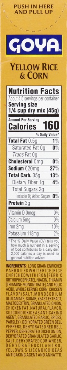 slide 2 of 5, Goya Yellow Rice & Corn 7 oz, 7 oz