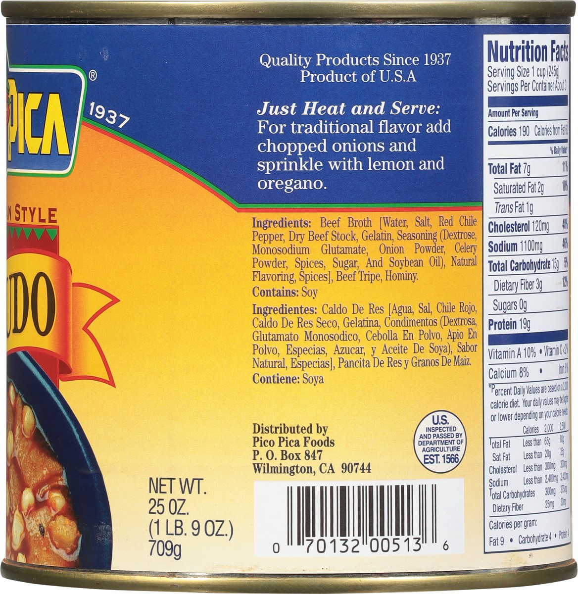 slide 8 of 9, Pico Pica Menudo Soup - 25 oz, 25 oz