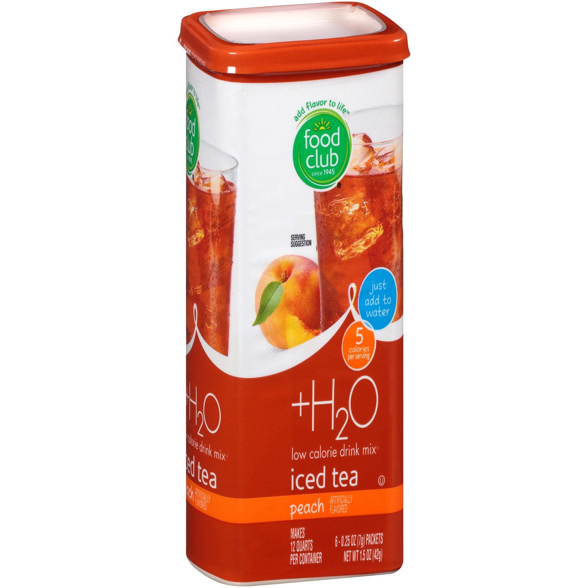 slide 3 of 9, Food Club Low Calorie Peach Iced Tea Drink Mix 6 ea, 1.5 oz
