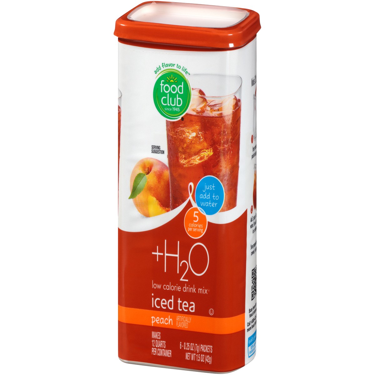 slide 6 of 9, Food Club Low Calorie Peach Iced Tea Drink Mix 6 ea, 1.5 oz
