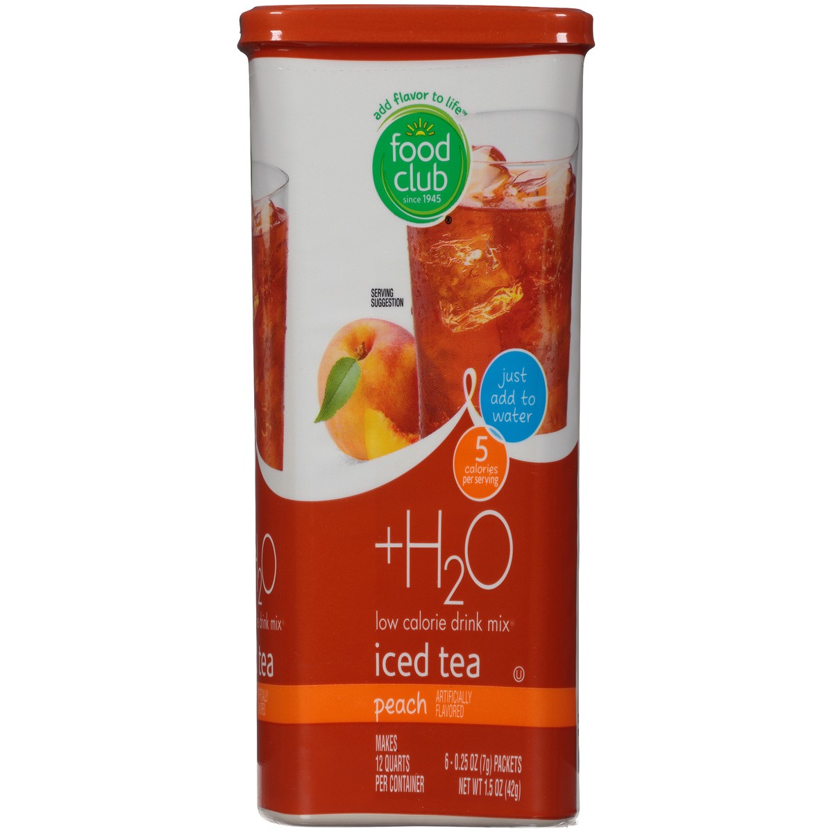 slide 2 of 9, Food Club Low Calorie Peach Iced Tea Drink Mix 6 ea, 1.5 oz