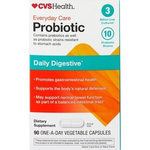 slide 1 of 1, Cvs Health Daily Probiotic Capsules, 90 Ct, 1 ct