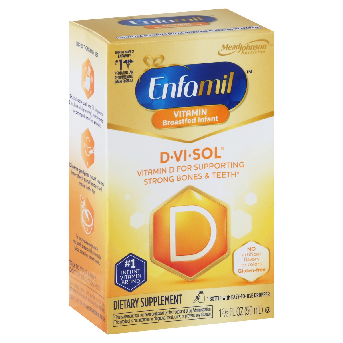 slide 12 of 13, Enfamil D-Vi-Sol 0-12 Months Strong Bones Vitamin D Drops 1.66 fl oz, 1.69 oz