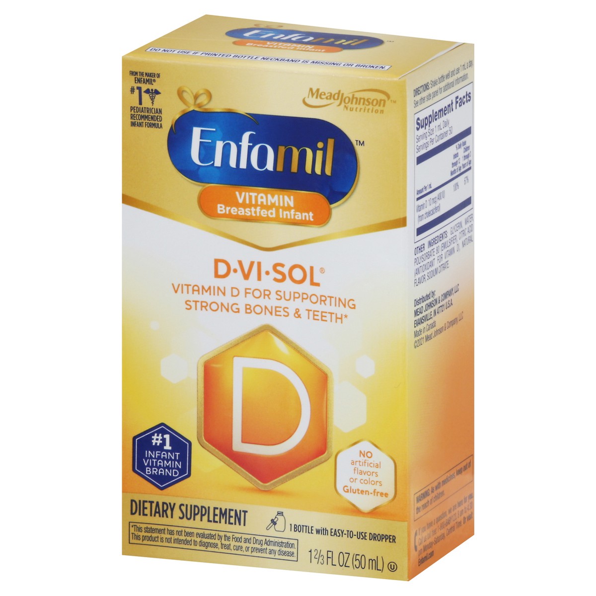 slide 9 of 13, Enfamil D-Vi-Sol 0-12 Months Strong Bones Vitamin D Drops 1.66 fl oz, 1.69 oz