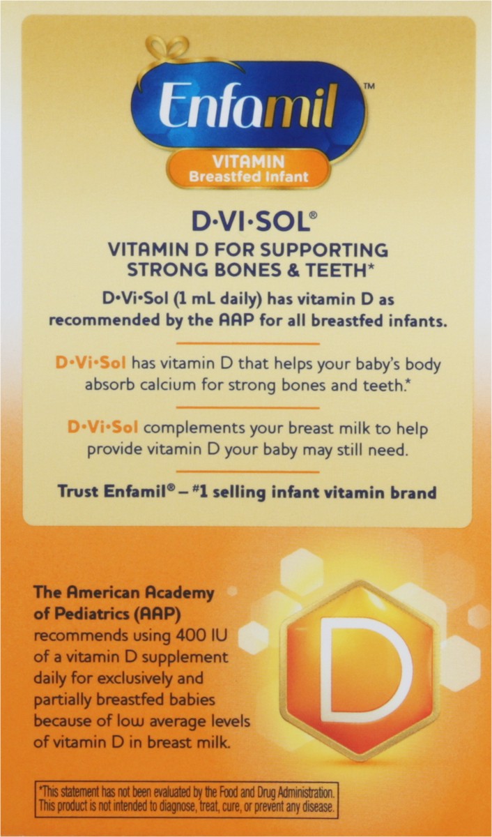 slide 7 of 13, Enfamil D-Vi-Sol 0-12 Months Strong Bones Vitamin D Drops 1.66 fl oz, 1.69 oz