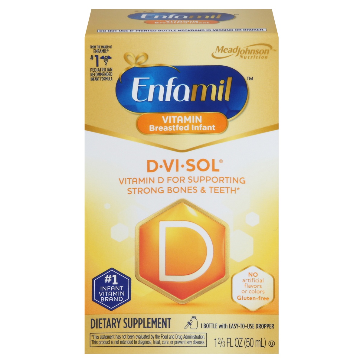 slide 1 of 1, Enfamil D-Vi-Sol Vitamin D Drops, 1.7 Fl Oz, 1.69 oz