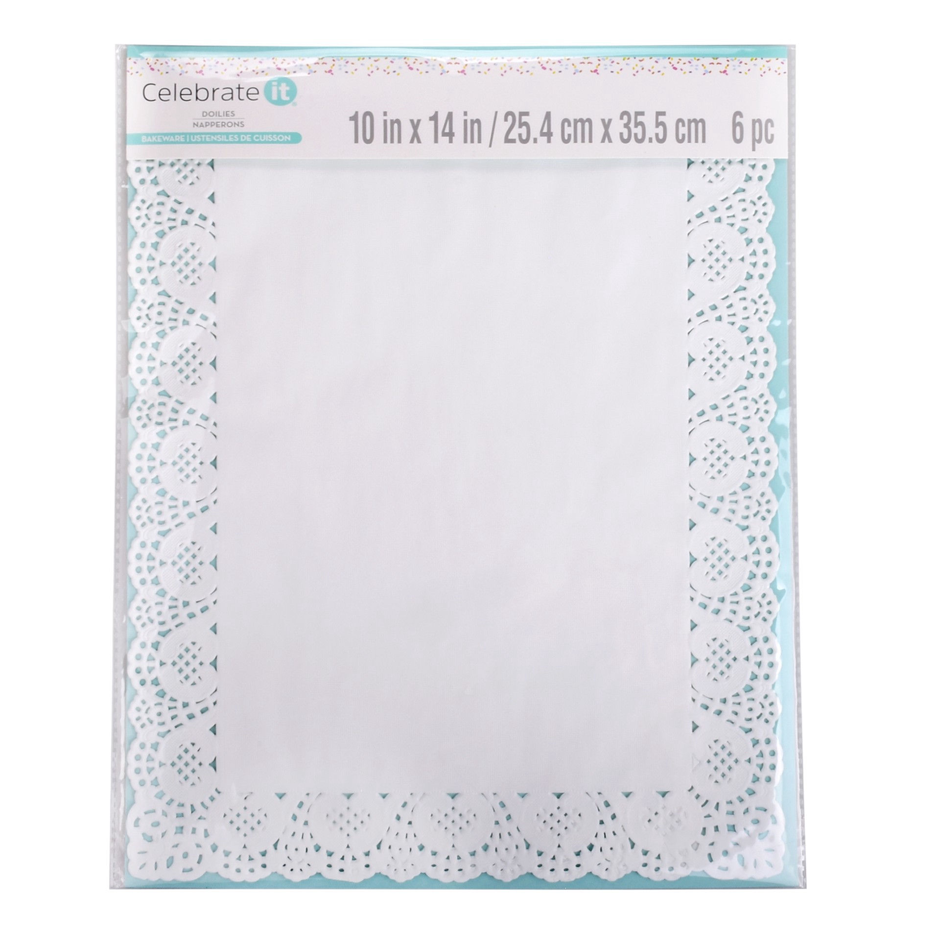 slide 2 of 3, Rectangle Grease-Proof Doilies By Celebrate It, 10 in x 14 in