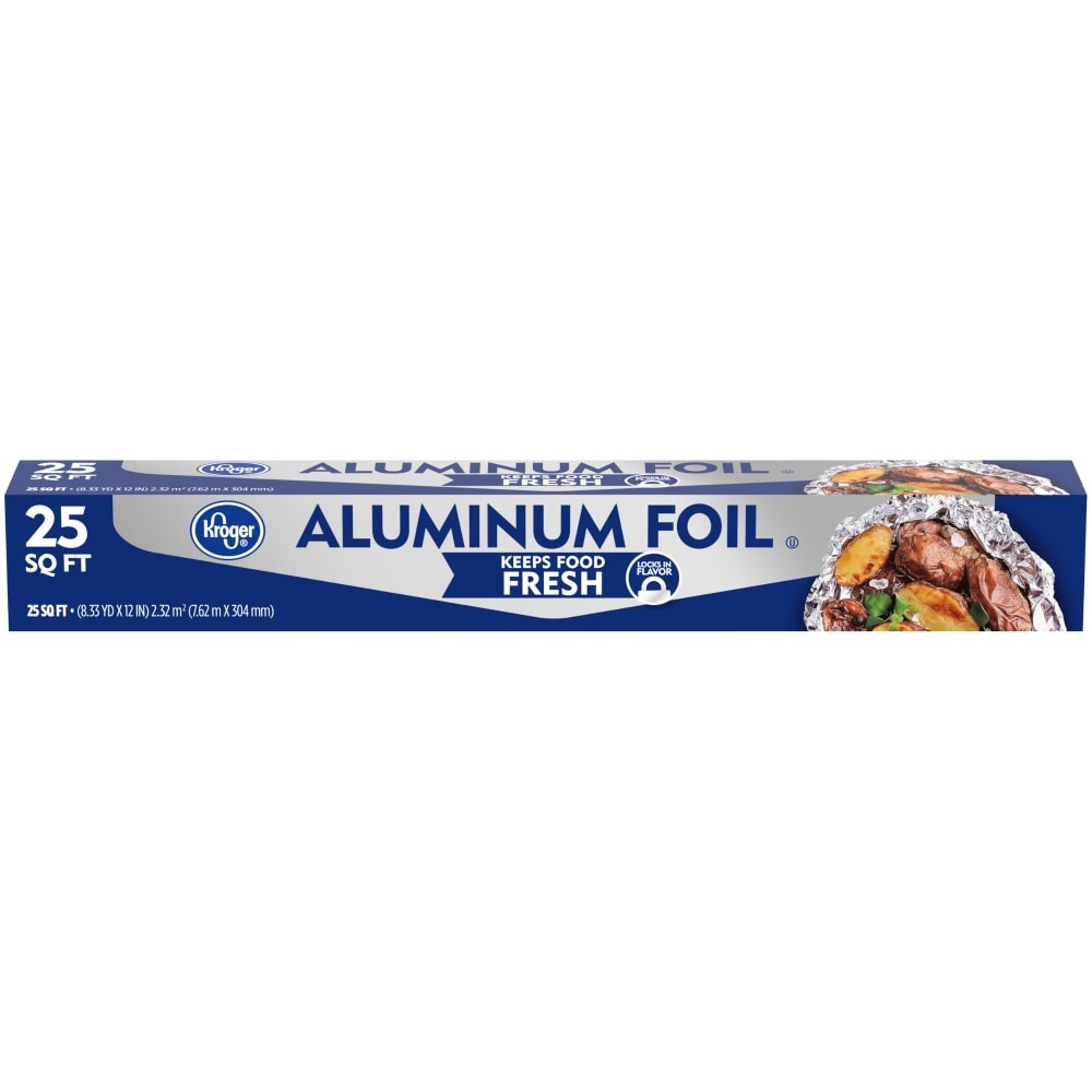 slide 1 of 1, Kroger Home Sense Aluminum Foil, 25 sq ft