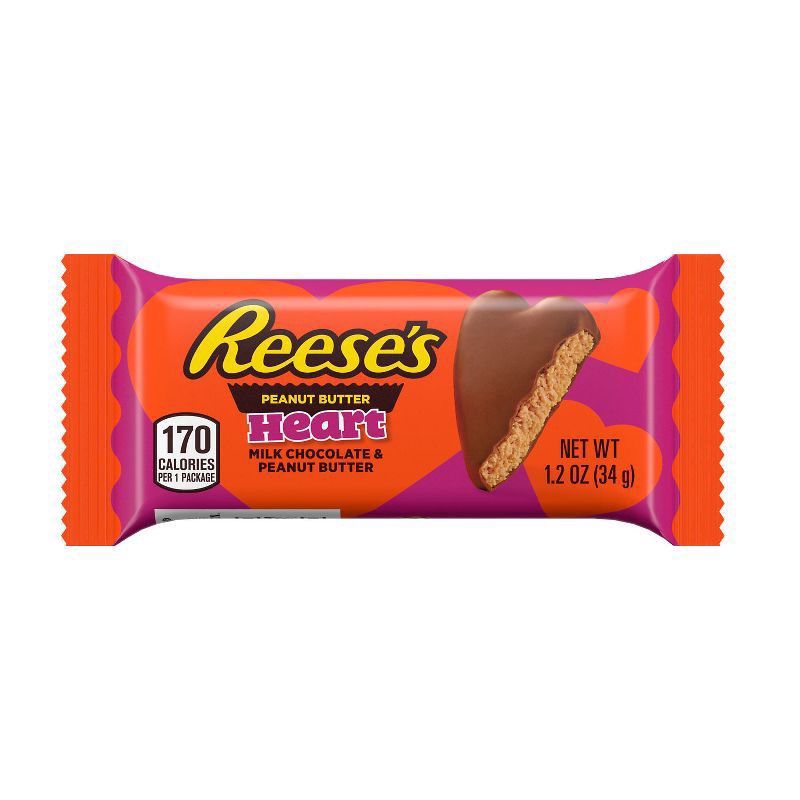 slide 1 of 3, Reese's Valentine's Day Heart, 1.2 oz