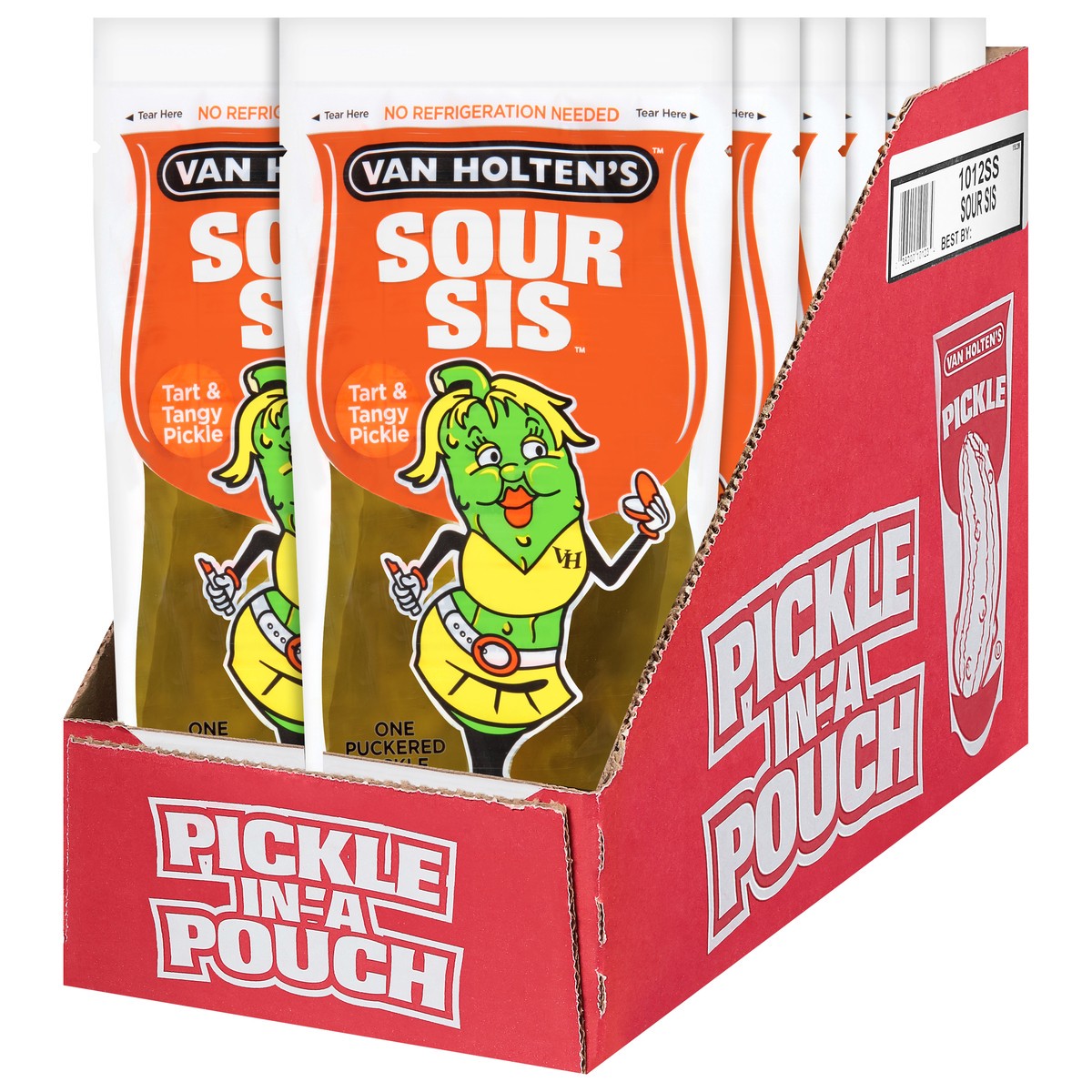 slide 9 of 12, Van Holten's Sour Sis Sour Flavored Pickle in-a Pouch - 12 ct, 12 ct