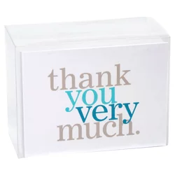 American Greetings, Boxed Stationery, Blue and Gray Thank-You Cards and White Envelopes