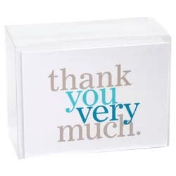 American Greetings, Boxed Stationery, Blue and Gray Thank-You Cards and White Envelopes