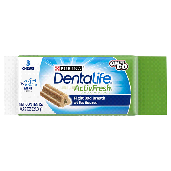 slide 1 of 1, Purina DentaLife Dental Care Small/Medium Dog Chews, ActivFresh Daily Oral Care Pouch, 0.7 oz