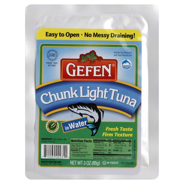 slide 1 of 1, Gefen Chunk Light Tuna, In Water, 7 oz