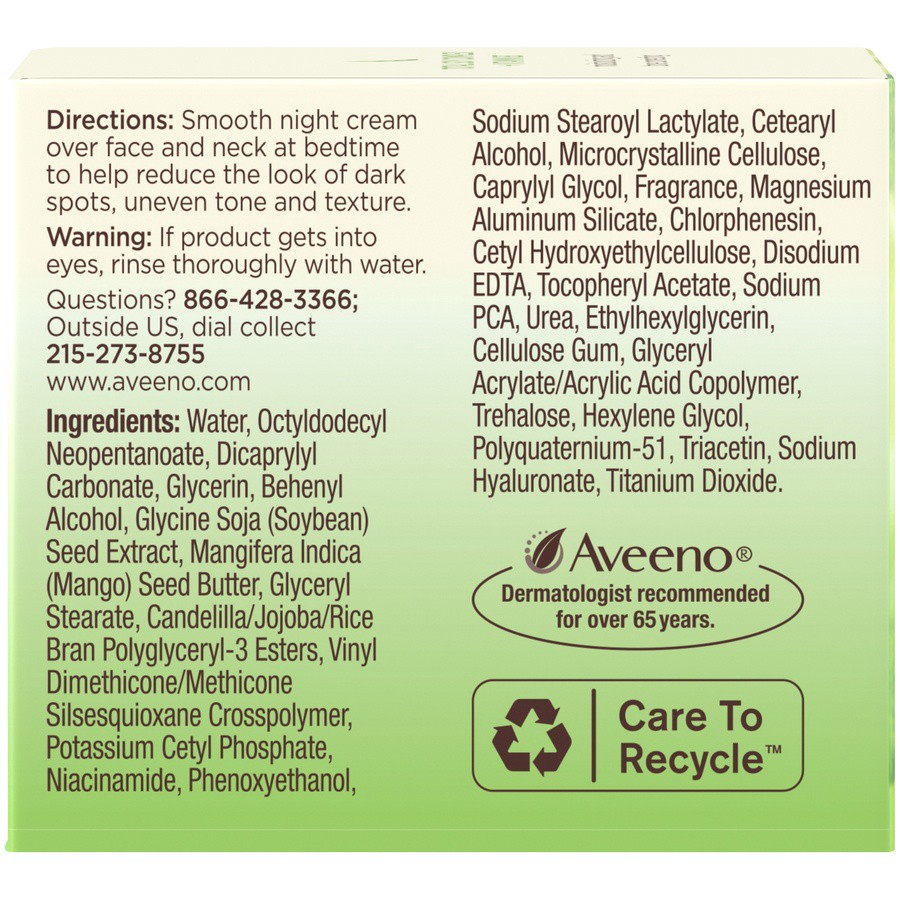 slide 5 of 6, Aveeno Active Naturals Positively Radiant Night Cream Intensive with Vitamin B3 - 1.7 Oz, 1.7 oz