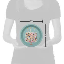 American Greetings Paper Plates Birthday Cake On Green