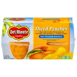 Del Monte No Sugar Added Diced Peaches 4 ea
