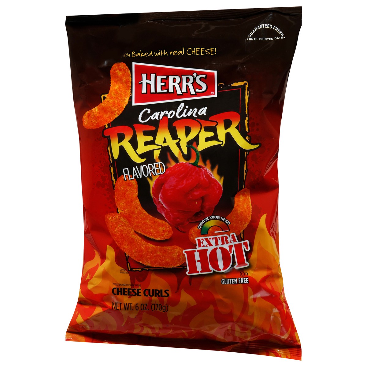 slide 3 of 11, Herr's Carolina Reaper Cheese Curls, 6.5 oz