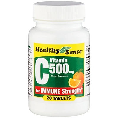 slide 1 of 1, Healthy Sense Vitamin C 500mg Tablets, 20 ct